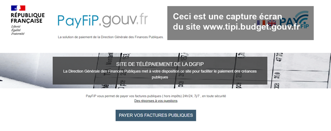 Paiement en ligne sur www.tipi.budget.gouv.fr