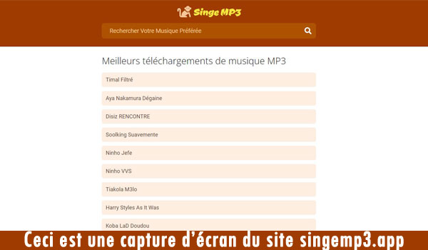 Singe Mp3 Application de téléchargement de musique