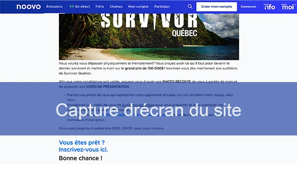 Comment participer à Survivor Québec saison 2